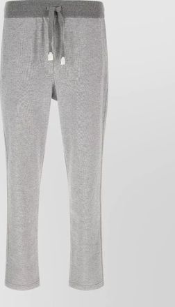 Brioni cotton piqu&eacute; jogger trousers back pocket