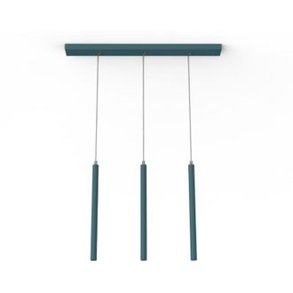 Lumicom Stelo binario 3X Sospensione, led integrato, 12.6W, 4000K, metallo, blu mediterraneo, H.40cm - Lumicom