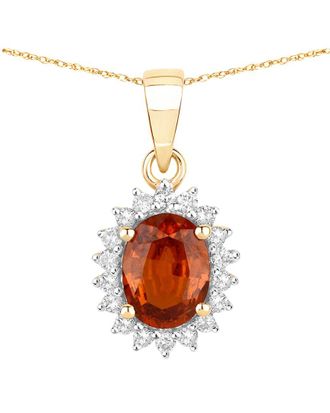 Diana M. Jewels Fine Jewelry 14K 1.87 Ct. Tw. Diamond & Garnet Pendant