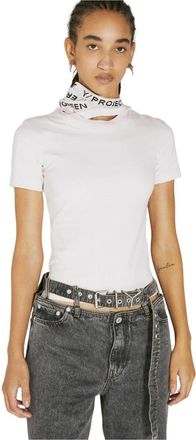 Y / Project Triple Collar Fitted T-Shirt - Dames - T-shirts - Roze - XS - Katoen - Tops