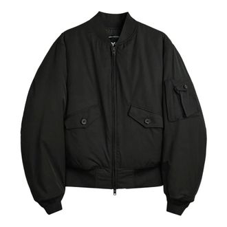 Yohji Yamamoto Chaqueta Bomber de Nylon - Jackets - Mujer - Negro - L