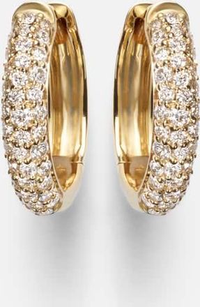 Stone and Strand Orecchini a cerchio Essential in oro 14kt con diamanti