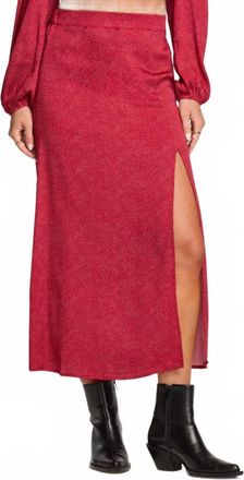 Saltwater Luxe Womens Narissa Midi Skirt In Red