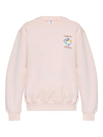 Casablanca Montaigne printed-graphic sweatshirt - women - Organic Cotton - L - Pink