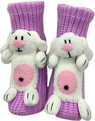 Generic 3D Animal Socks Women Teenage Girls Gifts Knit Sloth Hugging Novelty Funny Soft Warm Thermal Slipper Socks Ladies Knitted Home Bed Sock Cute Christmas