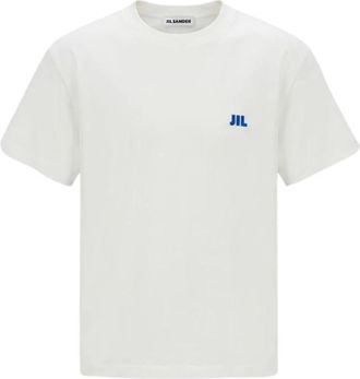 Jil Sander Katoenen T-shirt met ronde hals - Heren - T-shirts - Wit - L - Katoen - Tops