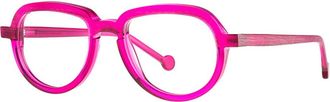 Theo Eyewear Fuchsia Kori Bustard Acetate Phantos Sunglasses