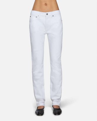 EB Denim Moss Mid Rise Skinny Jeans In White