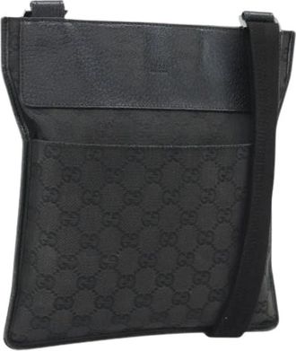 Gucci Pre-owned GG Canvas Schoudertas - Dames - Vintage Schoudertas - Zwart - ONE Size - Leer - Vintage