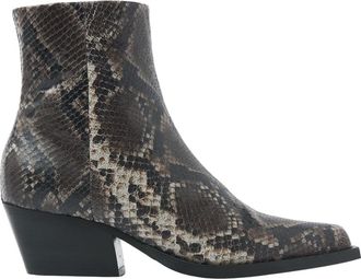 VIA VAI Do Cassidy slangenprint enkellaarsjes - Dames - Cowboylaarzen - Bruin - 40 EU - Leer - Schoenen