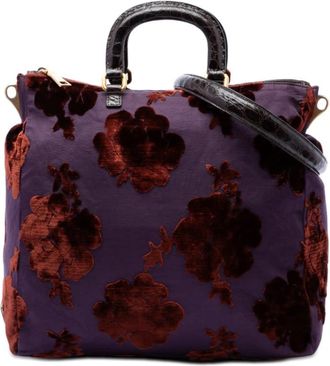 Prada Pre-owned Prada Floral Velluto Jacquard Convertible Tote Ladies ZRRMMLINSEJ7ZTSH