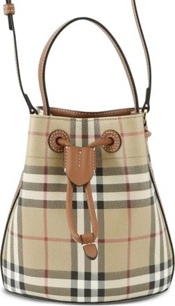 Burberry 2023-2025 House Check Coated Canvas Bucket Bag satchel - Brown