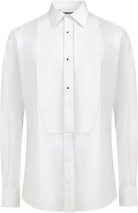 Dolce & Gabbana White Cotton Dress Mens Shirt
