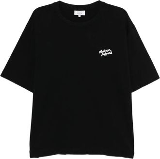 Maison Kitsuné T-shirt con scritta - Nero