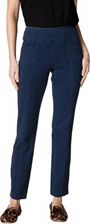 Habitat Womens Stonewash Seamed Pocket Pant In Blue