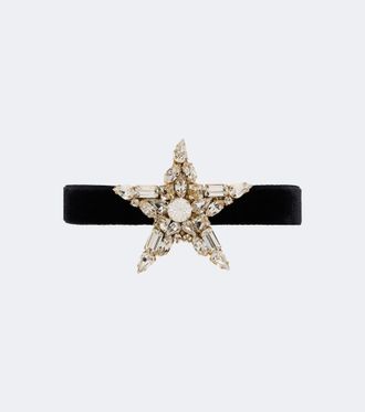 Dolce & Gabbana Star embellished velvet choker