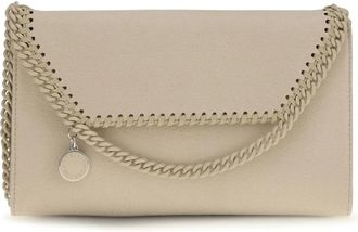 Stella McCartney Accessoires, Dames, Beige, ONE Size, Katoen, Falabella Wallet on Chain