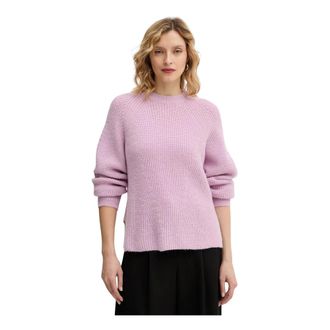 Twinset Truien & Vesten, Dames, Roze, M, Wol, Ronde hals Ribgebreide Trui