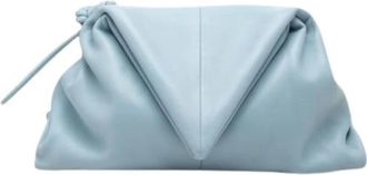 Bottega Veneta Pre-owned Trine Clutch - Dames - Vintage Clutch - Blauw - ONE Size - Leer - Vintage