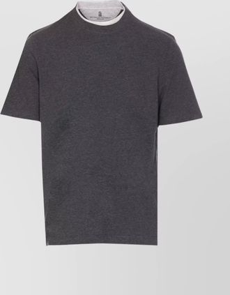 Brunello Cucinelli cotton double layer t-shirt
