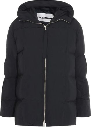 Jil Sander Cappotto con cappuccio - Nero
