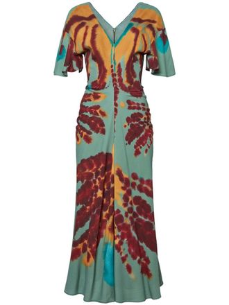 Altuzarra Pelopenese tie-dye midi dress - Blue