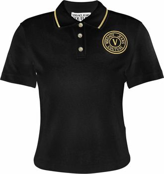 Versace Jeans Couture Polo Shirt - Dames - Polos - Zwart - M - Tops