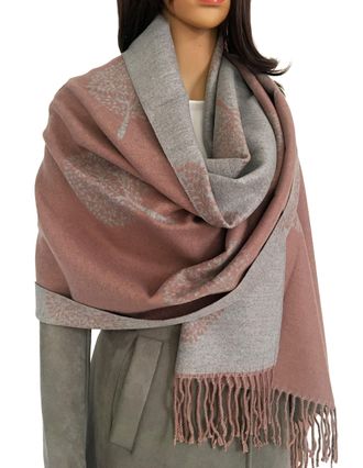 The Accessory Co. Women Tree Life Blanket Scarf - Winter Scarfs, Reversible Pashmina Shawl, Womens Scarves And Wraps, Ladies Scarf Thick Blanket, Warm Scarf Big Large W