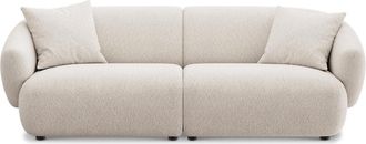 Castlery Auburn Sofa Customized, (Performance Boucle) Cream, Spill Resistant, Modular for Sofas by Castlery