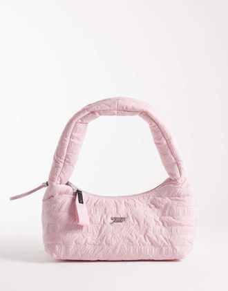 Tommy Jeans Borsa da spalla imbottita rosa con logo