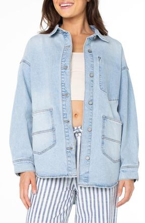 Roxy Surf Society Denim Button-Up Shirt in Vitamin at Nordstrom, Size X-Small