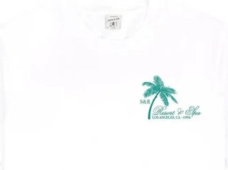 Sporty & Rich T-shirt con stampa Palm Tree - Bianco