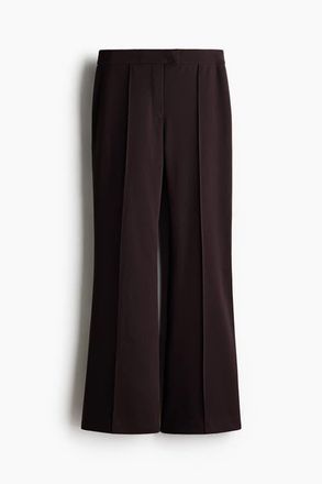 H&M Bootcut Crease-front Trousers in Dark Brown at Nordstrom, Size Xx-Large