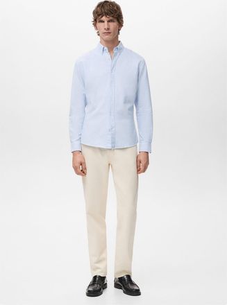 Mango Camicia 100% cotone righe kodak celeste - Uomo - XXL - MANGO MAN