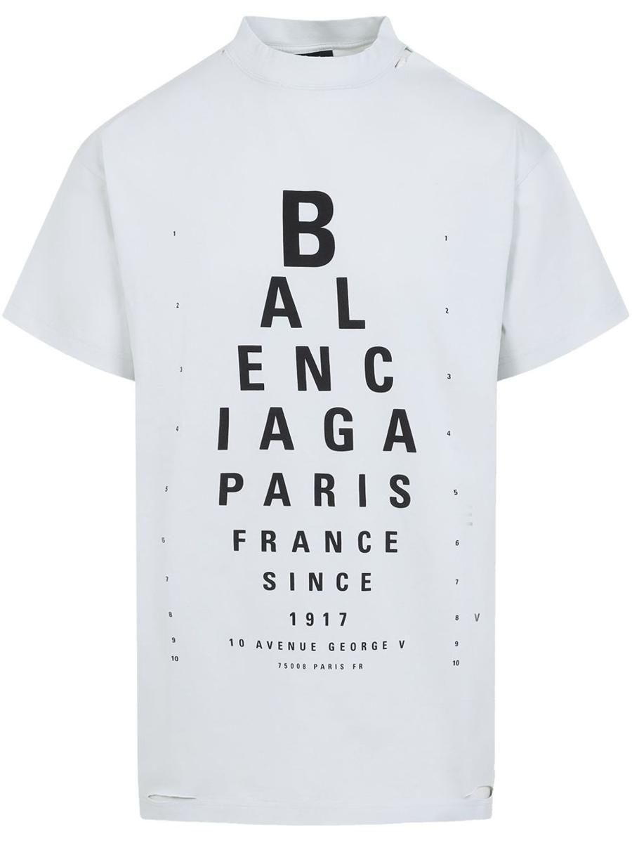 Tシャツ・カットソー BALENCIAGA OPTICAL COTTON T-SHIRT Balenciaga Optical Cotton T-Shirt from $399.00 - on Stylight