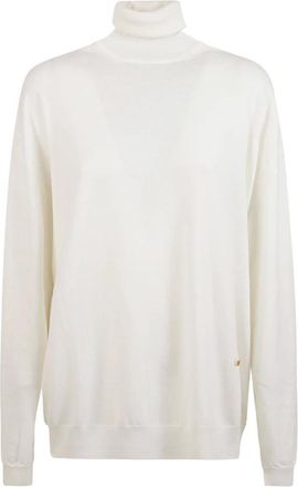 Moschino Turtleneck Trui - Dames - Coltruien - Wit - S - Wol - Truien & Vesten