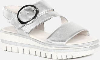 Gabor Womens Amarillo Womens Sandals - Silver - Size: 6.5