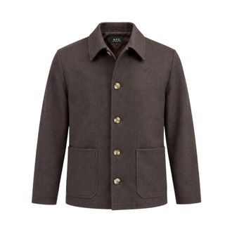 A.P.C. Overshirt Brest - - Jackets - Uomo - Marrone - XL