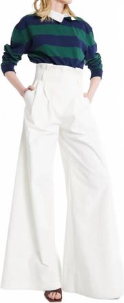 A.W.A.K.E. High-Waisted Wide Leg Pant In White