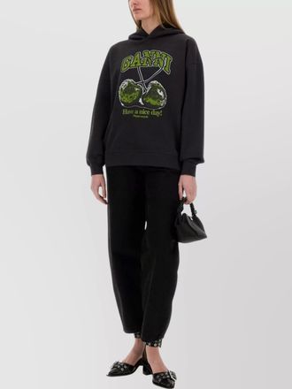 Ganni organic cotton oversized hoodie
