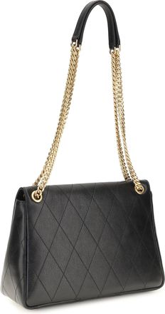 Tory Burch Womens Shoulder Bag Charlie Black Leather Calf