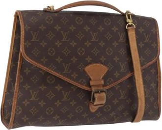 Louis Vuitton Pre-owned Monogram Hand Bag - Dames - Vintage Handtas - Bruin - ONE Size - Leer - Vintage