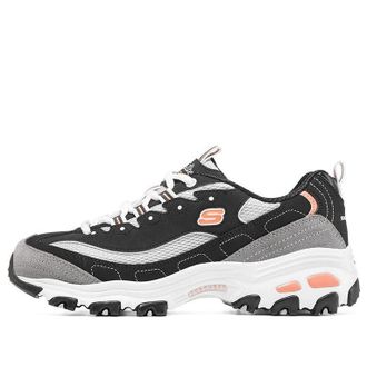 Skechers (WMNS) Skechers DLites 1.0 Black White Gray 11947-BKWG