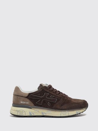 Premiata Mick Leather and Suede Trainers with Logo and Worn Effect