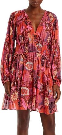 A.L.C. Elise Silk Floral Mini Dress In Pink