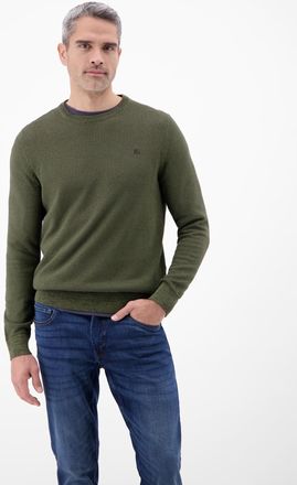 Lerros Strickpullover LERROS Herren Strickpullover in Twist-Struktur, Herren, Gr. XXL, nordic olive, 100% Baumwolle, Rundhals, Pullover Strickpullover, Rundh