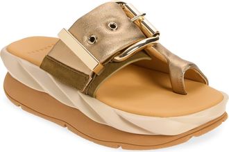 4CCCCees Mellow Glow Platform Sandal in Brass at Nordstrom, Size 37
