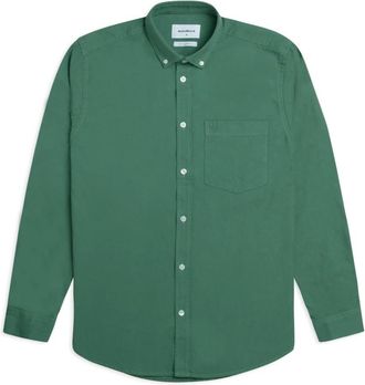 Woodbird Overhemden, Heren, Groen, L, Groene Basis Shirt Fling