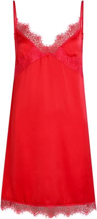 Simone P&eacute;r&egrave;le Simone P&Eacute;R&Egrave;LE Satin Secrets Lace-trim Satin Mini Night Dress - Pink - 2 (UK 10 / M)