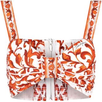 Dolce & Gabbana Top Cropped Majolica